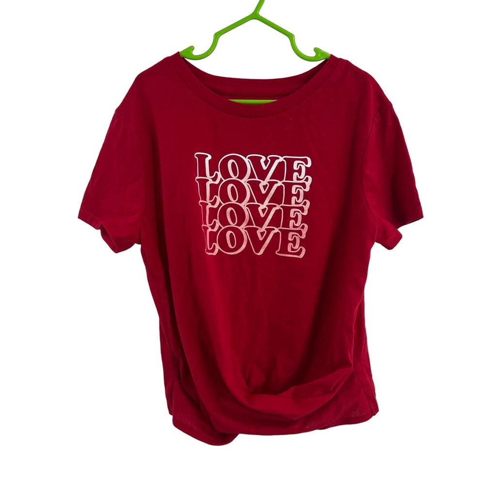 Epic Threads Red Love Short‎ Sleeve Tee Size Medium (Girls) New Valentines Day